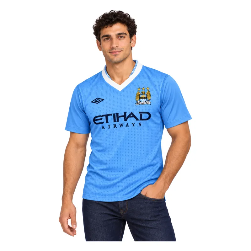 11/12 Manchester City Retro Home Jersey — AI model preview, upper-body front view