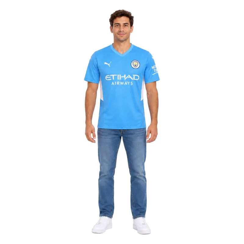 21/22 Manchester City Home Jersey — AI model preview, full-body front view