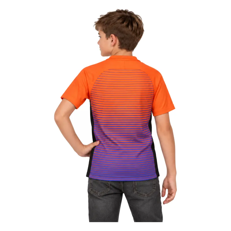 16/17 Manchester City Retro Third Kids Jersey — AI model preview, upper-body back view