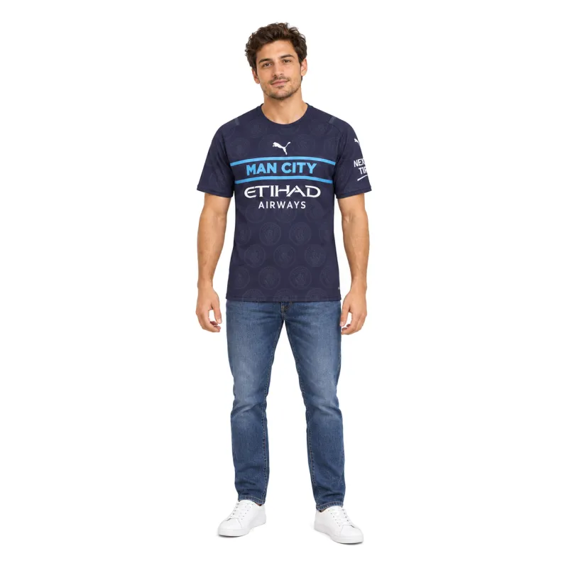 21/22 Manchester City Third Jersey — AI model preview, full-body front view