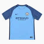 16/17 Manchester City Retro Home Kids Jersey — AI-generated product preview, front view