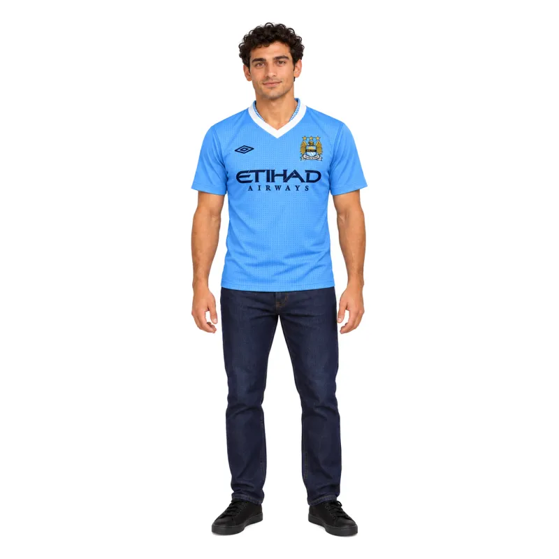 11/12 Manchester City Retro Home Jersey — AI model preview, full-body front view