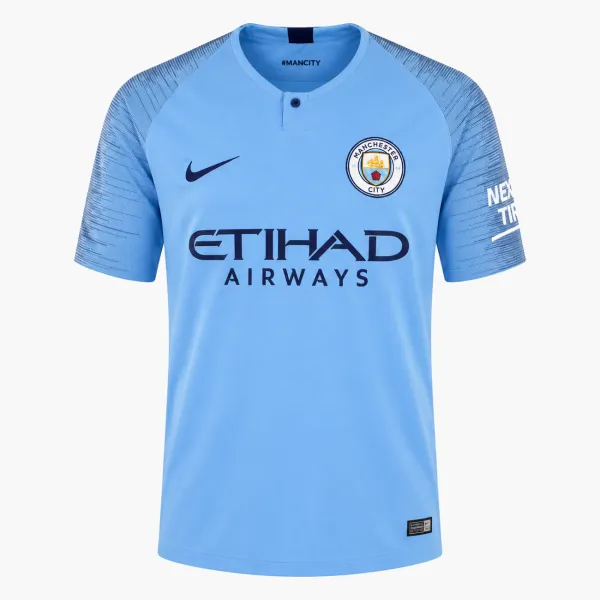 18/19 Manchester City Retro Home Jersey - AI-generated product preview, front view