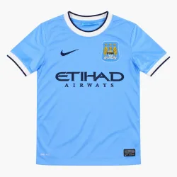 13/14 Manchester City Retro Home Kids Jersey - product photo 13/14 Manchester City Retro Home Kids Jersey — AI-generated product preview, front view