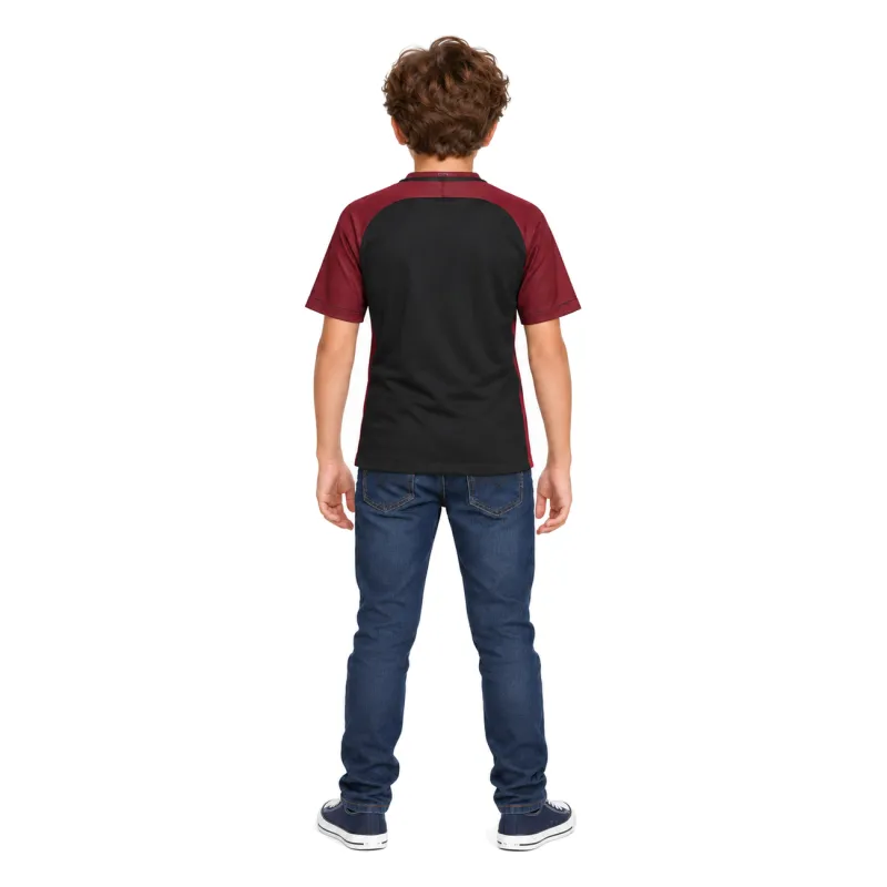 16/17 Manchester City Retro Away Kids Jersey — AI model preview, full-body back view