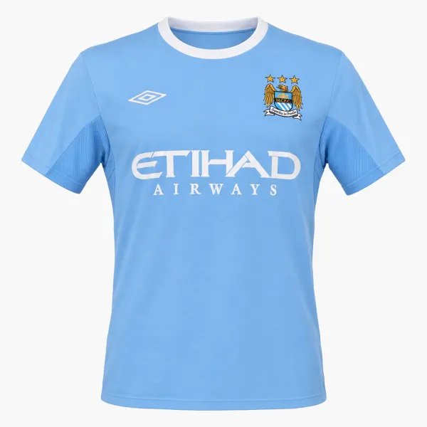 09/10 Manchester City Retro Home Jersey - AI-generated product preview, front view