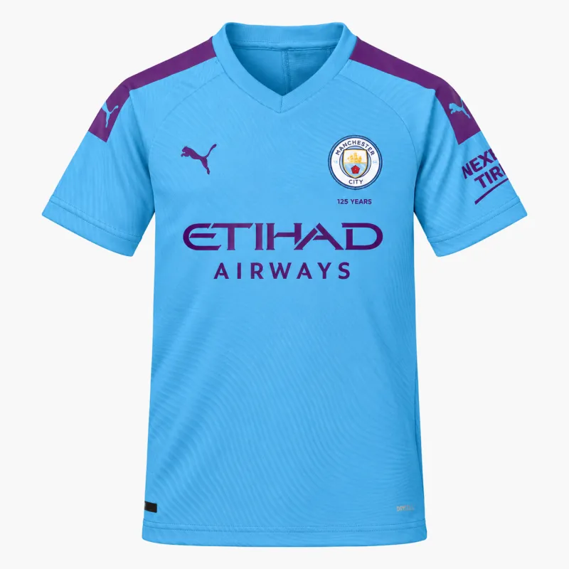 19/20 Manchester City Retro Home Kids Jersey — AI-generated product preview, front view