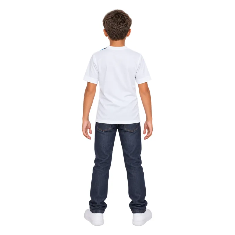 13/14 Manchester City Retro Third Kids Jersey — AI model preview, full-body back view