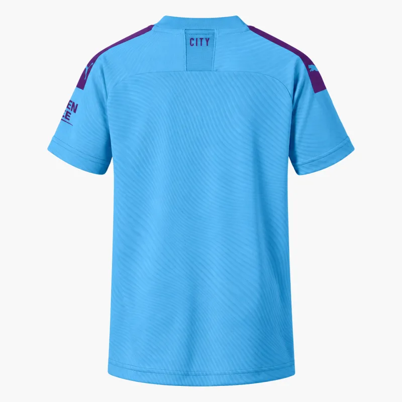 19/20 Manchester City Retro Home Kids Jersey — AI-generated product preview, back view
