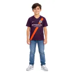 18/19 Manchester City Retro Third Kids Jersey — AI model preview, full-body front view