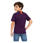 18/19 Manchester City Retro Third Kids Jersey — AI model preview, upper-body back view