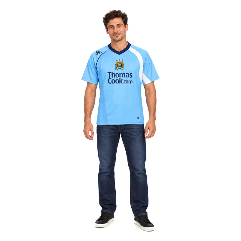 08/09 Manchester City Retro Home Jersey — AI model preview, full-body front view