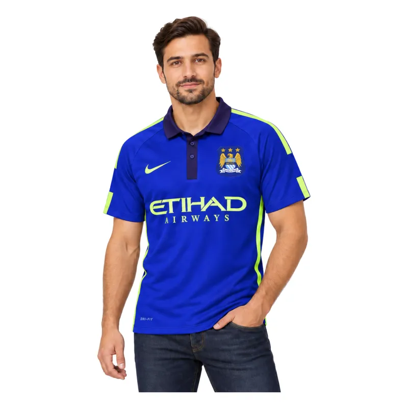 14/15 Manchester City Retro Third Jersey — AI model preview, upper-body front view