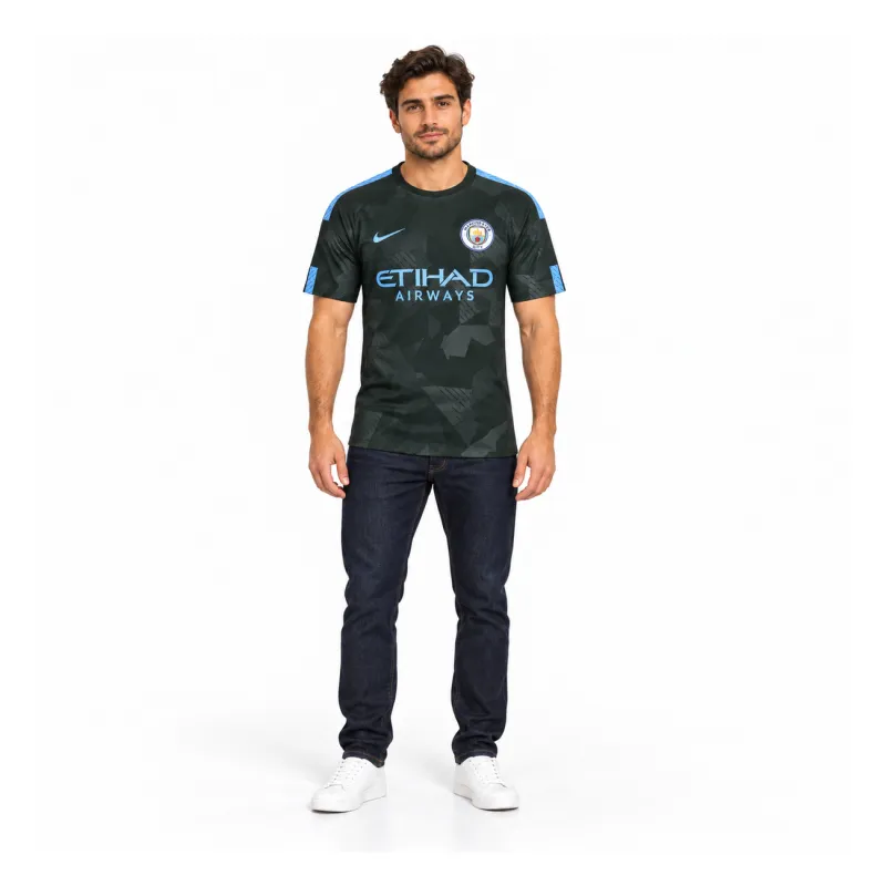 17/18 Manchester City Retro Third Jersey — AI model preview, full-body front view