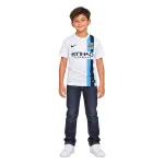 13/14 Manchester City Retro Third Kids Jersey — AI model preview, full-body front view