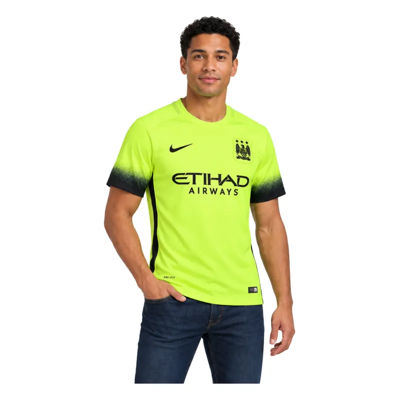 15/16 Manchester City Retro Third Jersey — AI model preview, upper-body front view