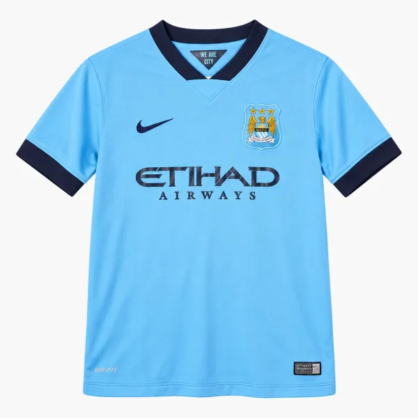 14/15 Manchester City Retro Home Kids Jersey - AI-generated product preview, front view