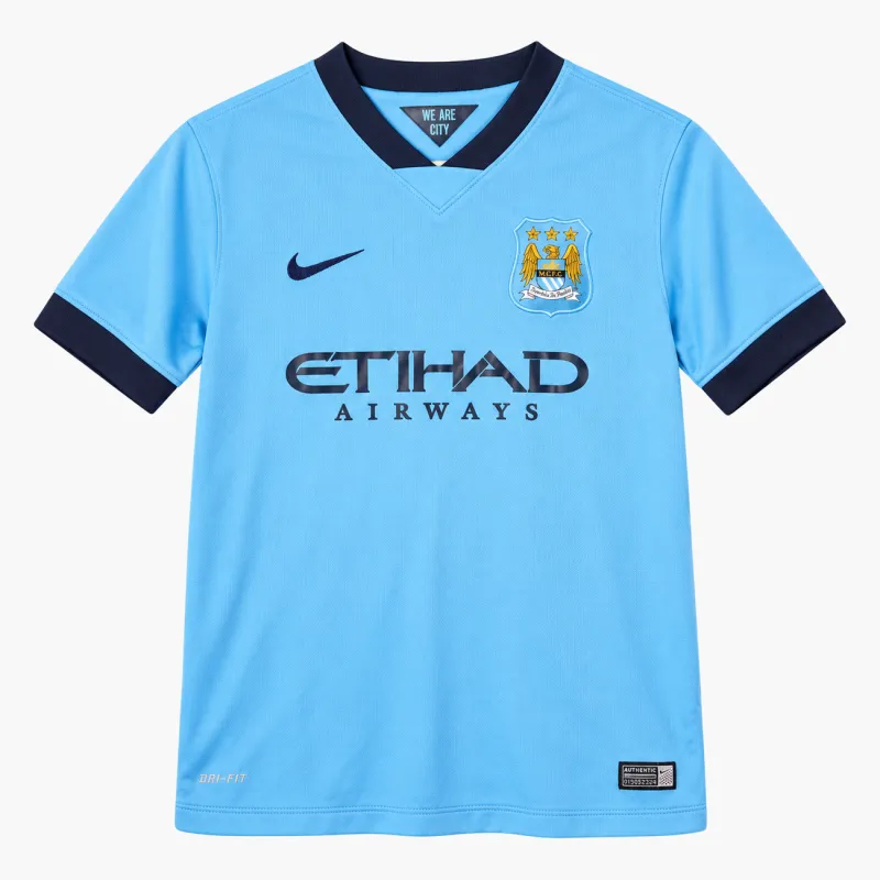 14/15 Manchester City Retro Home Kids Jersey — AI-generated product preview, front view