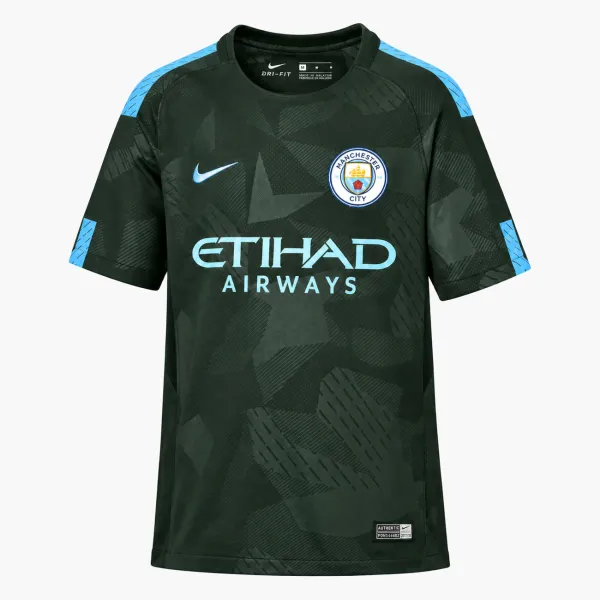17/18 Manchester City Retro Third Kids Jersey - AI-generated product preview, front view