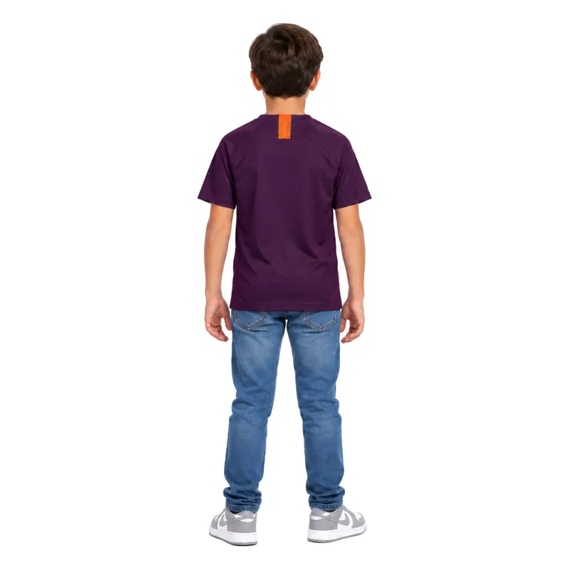 18/19 Manchester City Retro Third Kids Jersey — AI model preview, full-body back view