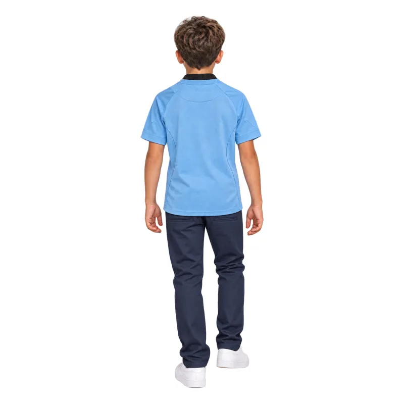 12/13 Manchester City Retro Home Kids Jersey — AI model preview, full-body back view