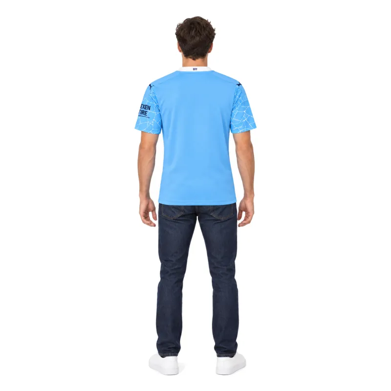20/21 Manchester City Retro Home Jersey — AI model preview, full-body back view