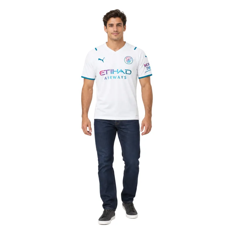 21/22 Manchester City Away Jersey — AI model preview, full-body front view