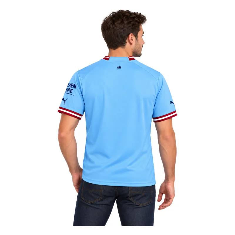 22/23 Manchester City Home Jersey — AI model preview, upper-body back view