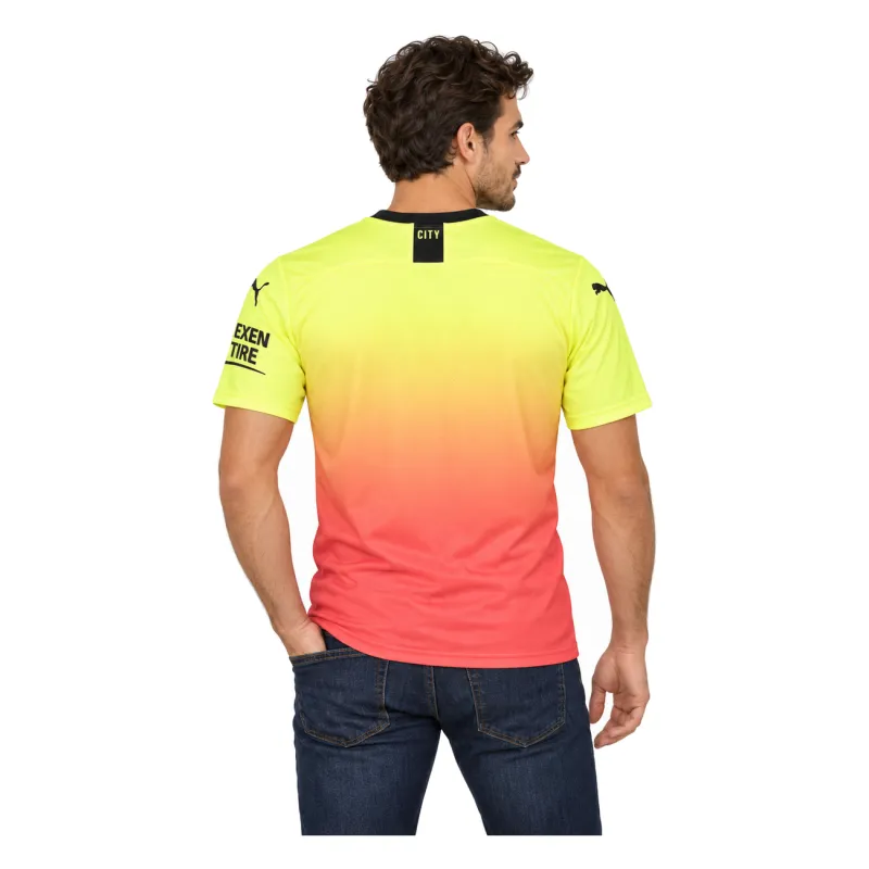 19/20 Manchester City Retro Third Jersey — AI model preview, upper-body back view