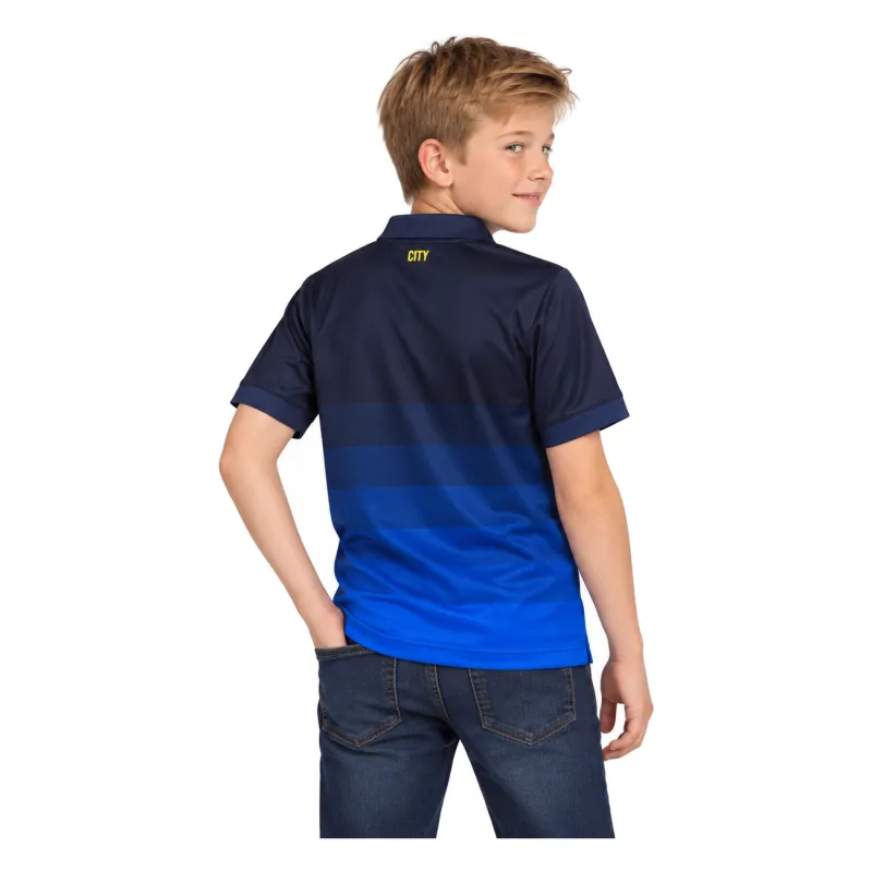14/15 Manchester City Retro Away Kids Jersey — AI model preview, upper-body back view