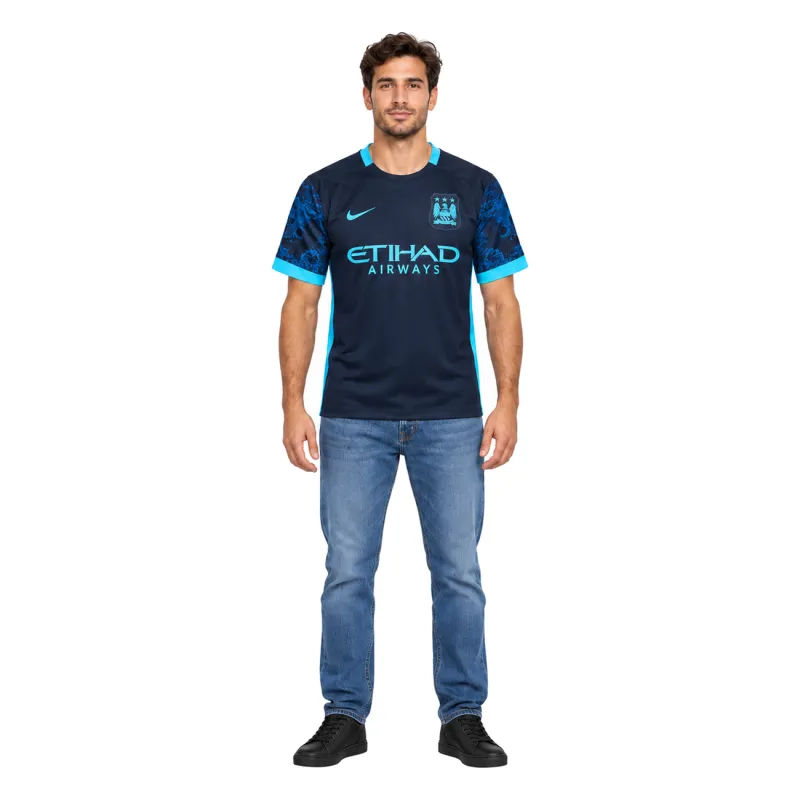 15/16 Manchester City Retro Away Jersey — AI model preview, full-body front view