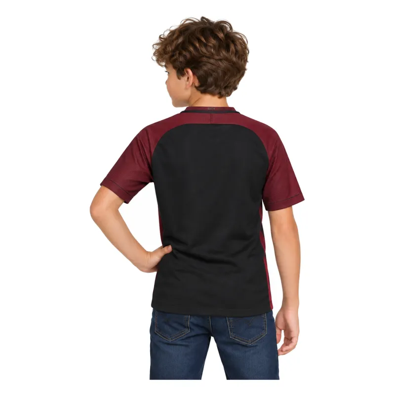 16/17 Manchester City Retro Away Kids Jersey — AI model preview, upper-body back view