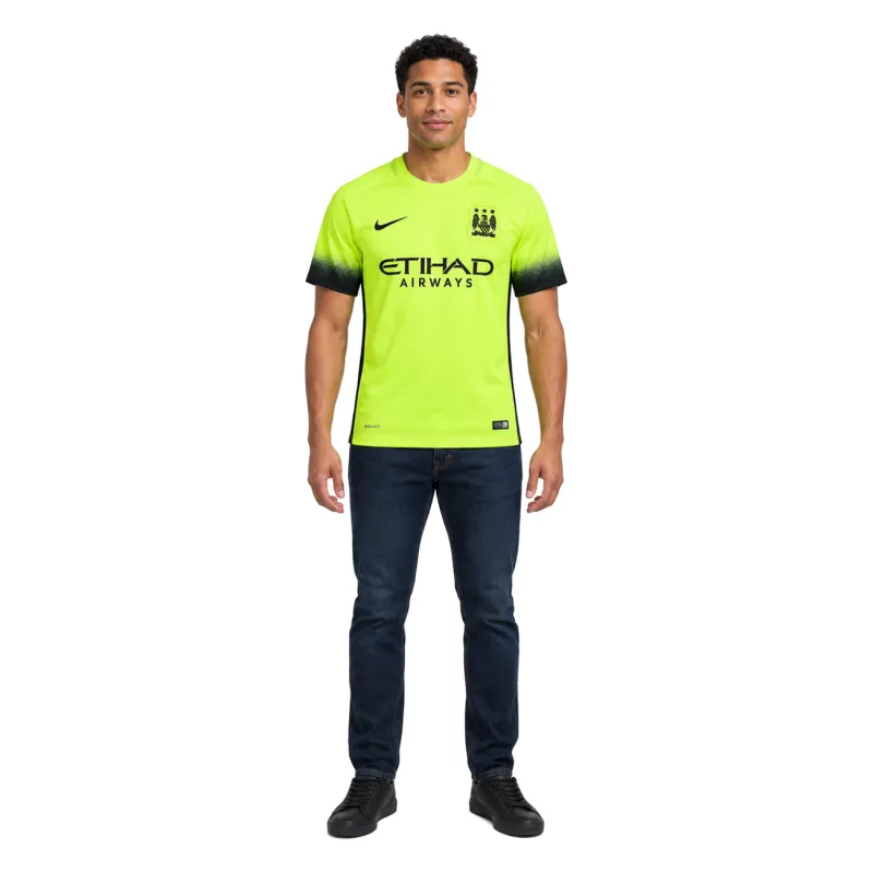 15/16 Manchester City Retro Third Jersey — AI model preview, full-body front view