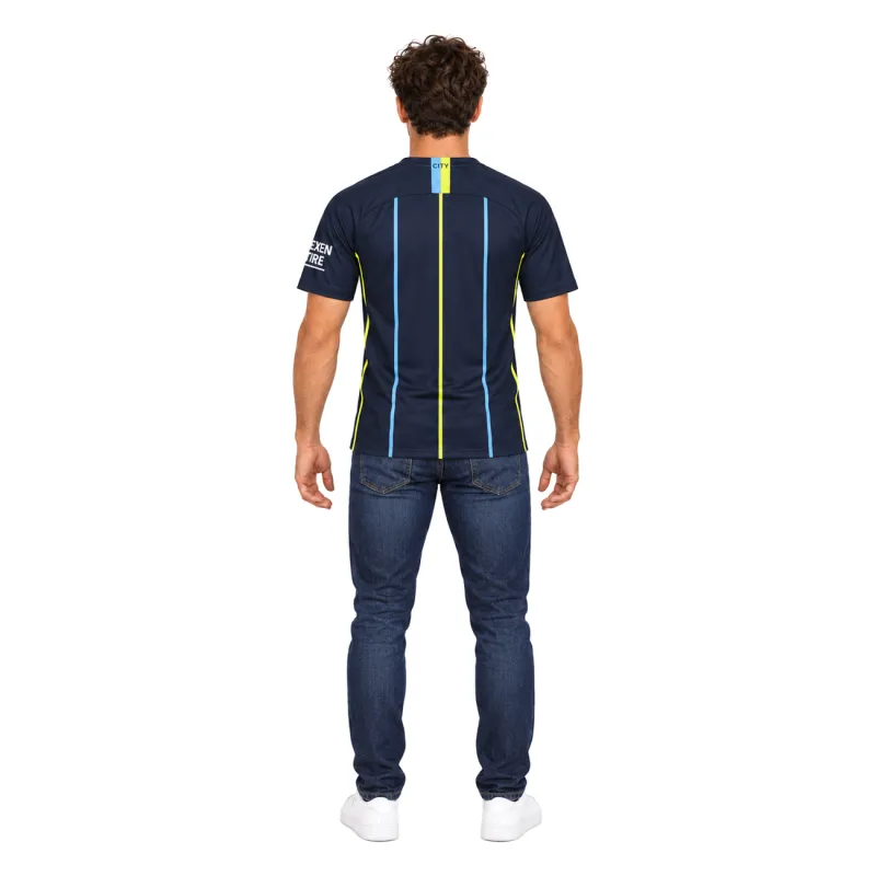 18/19 Manchester City Retro Away Jersey — AI model preview, full-body back view