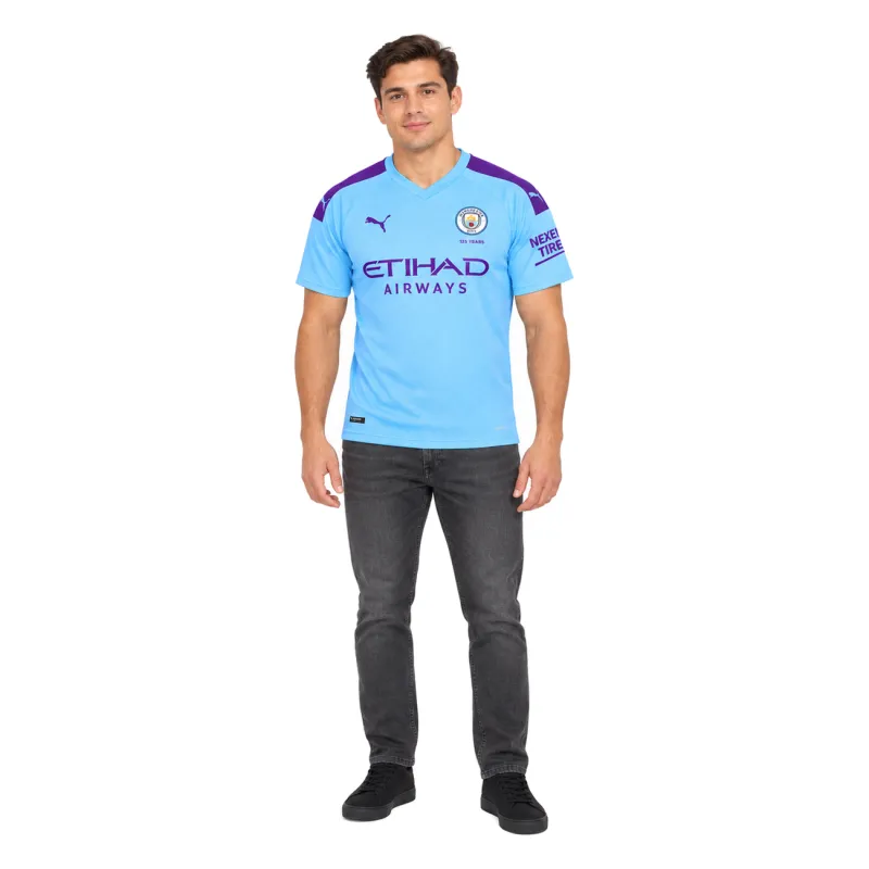 19/20 Manchester City Retro Home Jersey — AI model preview, full-body front view