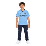 12/13 Manchester City Retro Home Kids Jersey — AI model preview, full-body front view