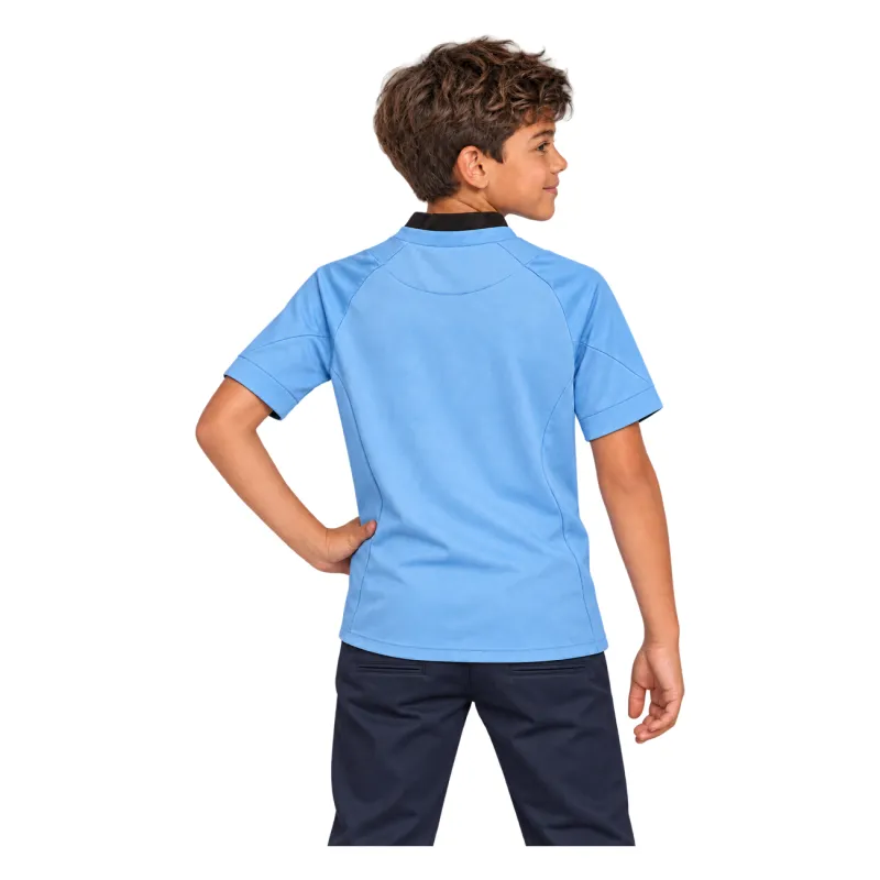 12/13 Manchester City Retro Home Kids Jersey — AI model preview, upper-body back view
