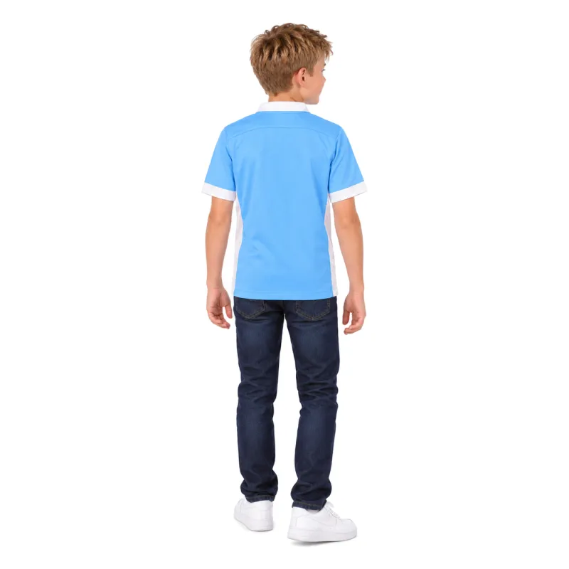15/16 Manchester City Retro Home Kids Jersey — AI model preview, full-body back view