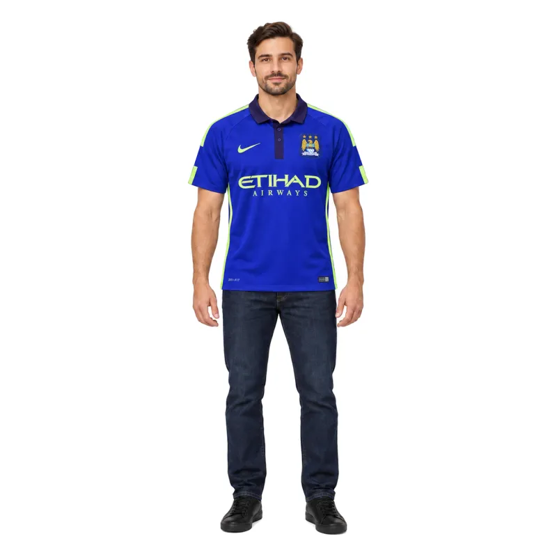 14/15 Manchester City Retro Third Jersey — AI model preview, full-body front view