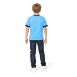 14/15 Manchester City Retro Home Kids Jersey — AI model preview, full-body back view