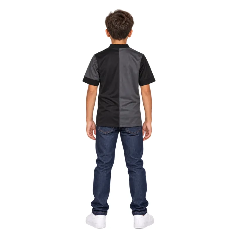 13/14 Manchester City Retro Away Kids Jersey — AI model preview, full-body back view