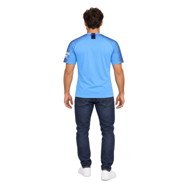 18/19 Manchester City Retro Home Jersey — AI model preview, full-body back view