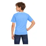17/18 Manchester City Retro Home Kids Jersey — AI model preview, upper-body back view