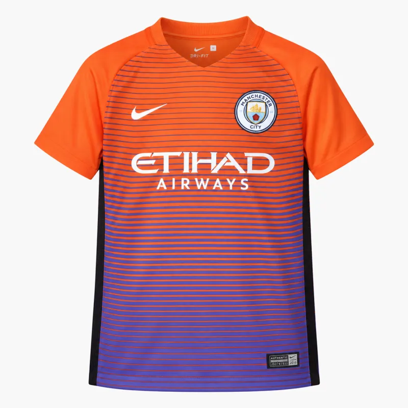 16/17 Manchester City Retro Third Kids Jersey — AI-generated product preview, front view