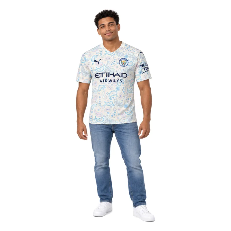 20/21 Manchester City Retro Third Jersey — AI model preview, full-body front view
