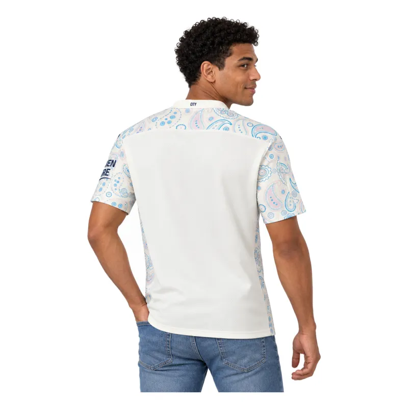 20/21 Manchester City Retro Third Jersey — AI model preview, upper-body back view