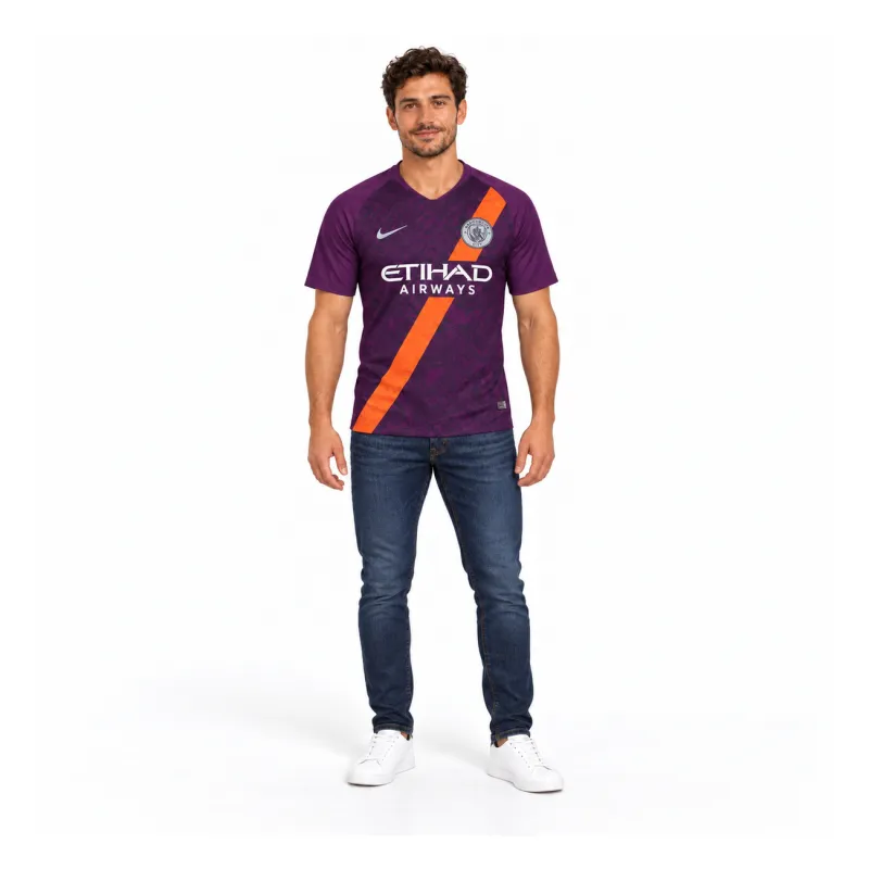 18/19 Manchester City Retro Third Jersey — AI model preview, full-body front view