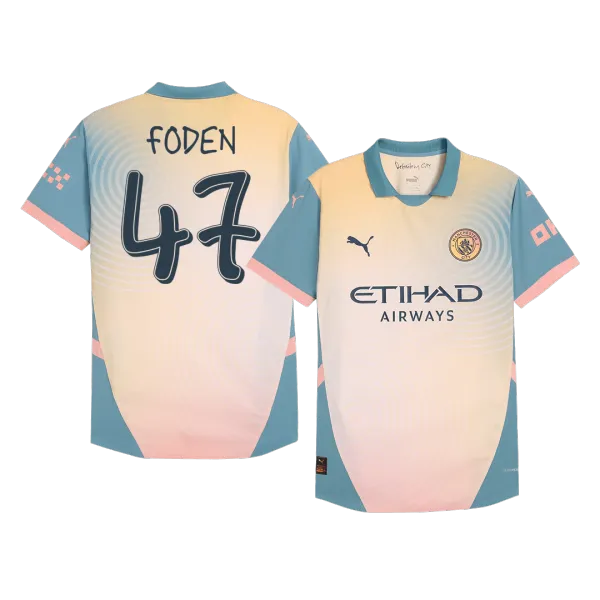 FODEN #47 Manchester City soccer Player Version kit - A-Grade Quality Detail View