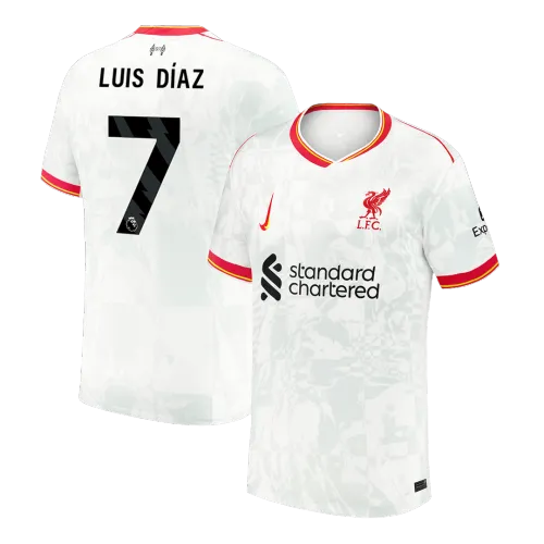 LUIS DIAZ #7 Maillot de football extérieur n° 3 de Liverpool 2024