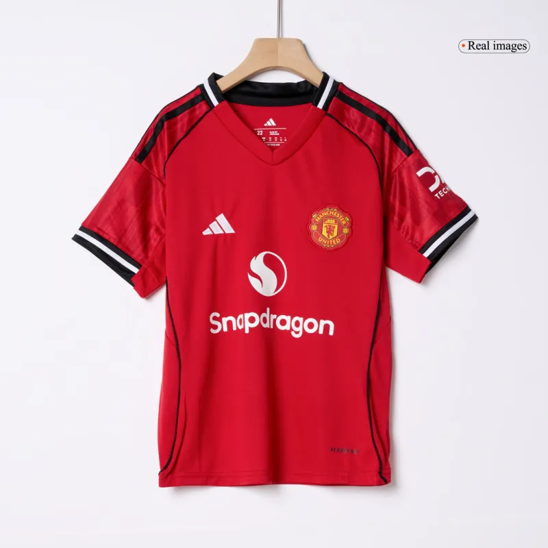 Manchester United Home Kids Soccer Jerseys Full Kit 2025/26